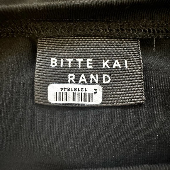 Bitte Kai Rand Black Stretch 3/4 Sleeve T-Shirt with Zippered Pockets sz S EUC - Picture 4 of 9